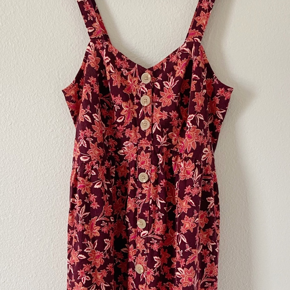INGRID & ISABEL | Button Front Floral Maternity Midi Dress